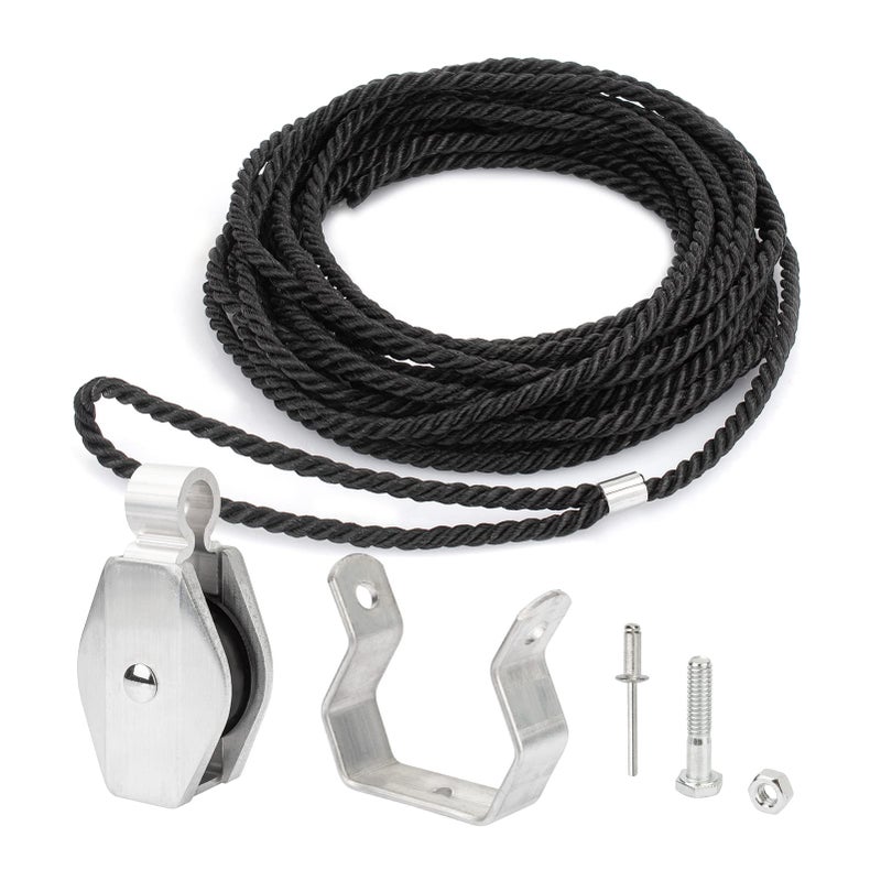 Sconva Extension Ladder Rope & Pulley Kit Compatible with Werner Aluminum Extension Ladder & Fiberglass Extension Ladders, Includes 31-12 Pulley & AC30-2 Rope - Image 1